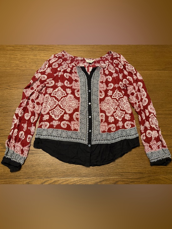 Lucky Brand Tops - NWOT Lucky Brand Printed Red and Black Button Down